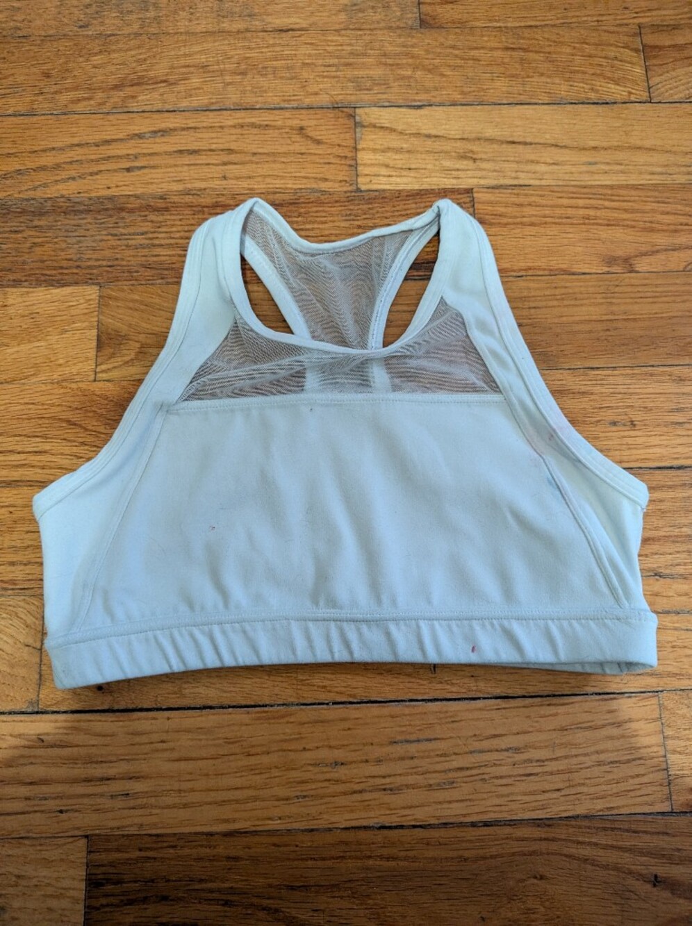 Girls White Sports Bra